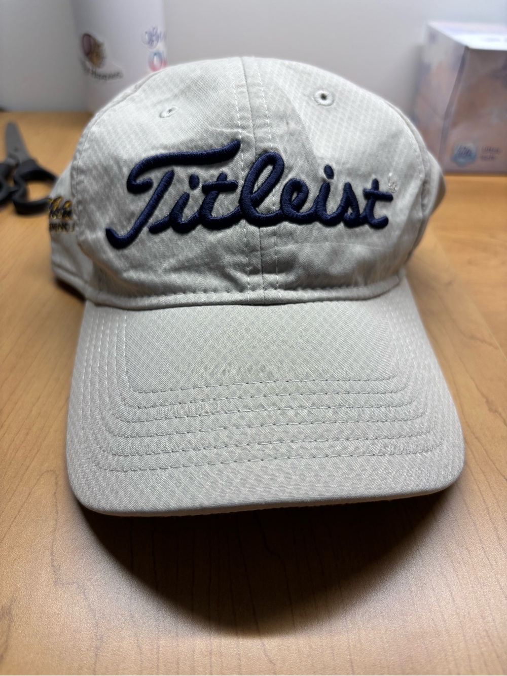 Titleist Light Gray Cap with Navy Script Logo
